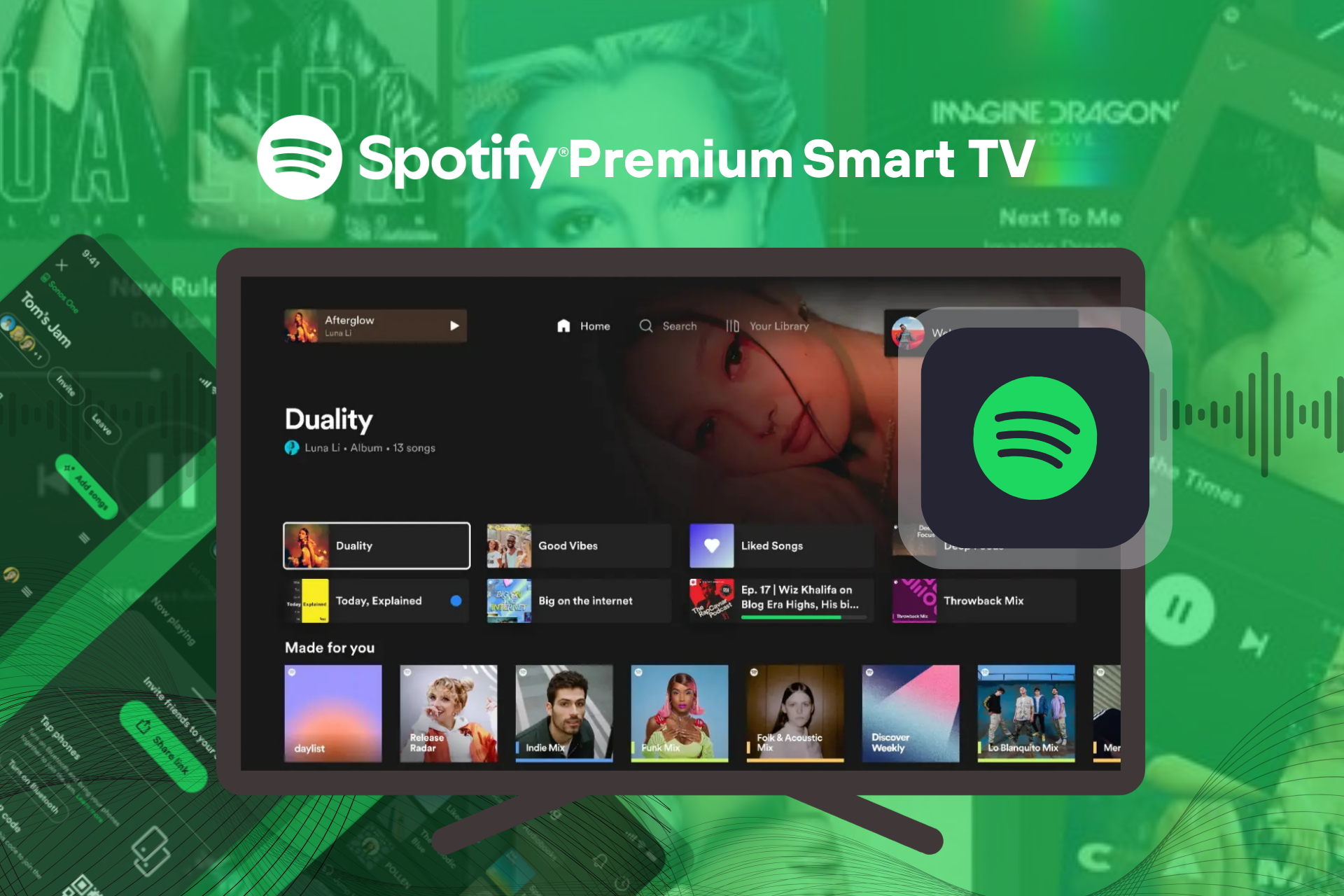 spotify premium gratis smart tv